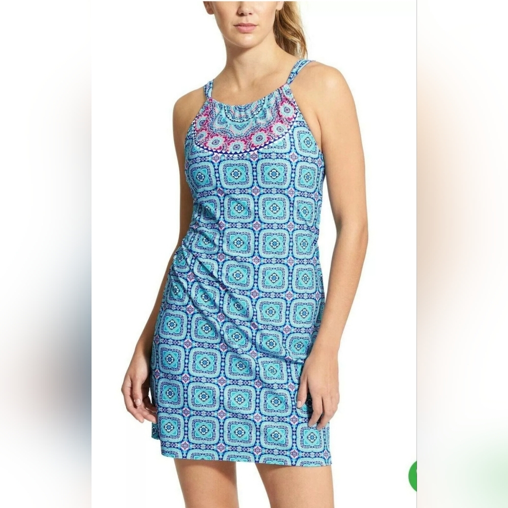 Athleta Kokomo Swim Dress Beach Travel Summer Vacation Size Small UPF 50+